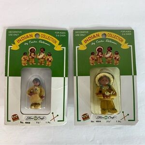 Vtg Indian Collection Fibre Craft by Cecilia Determan Thanksgiving Figures (2)